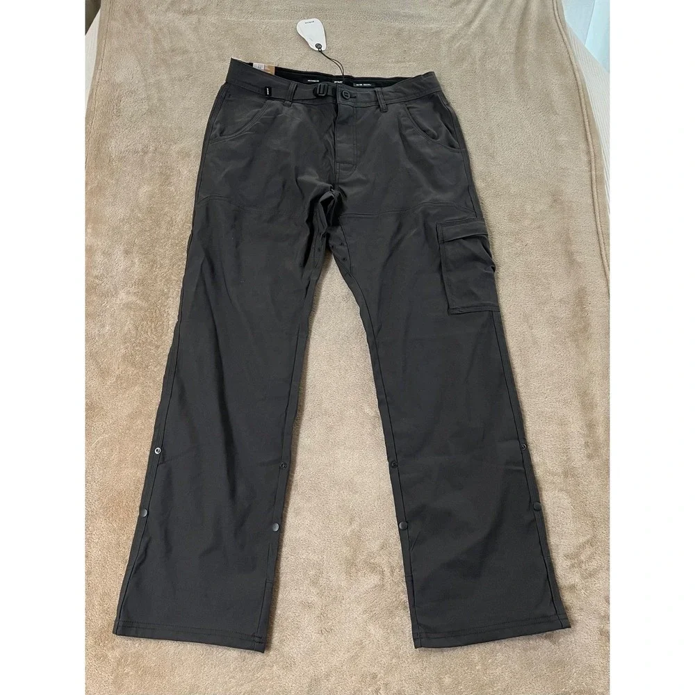 Prana Stretch Zion PantII Dark Iron Men's 32x30 RelaxedFit Cargo 1969791 $95 NEW